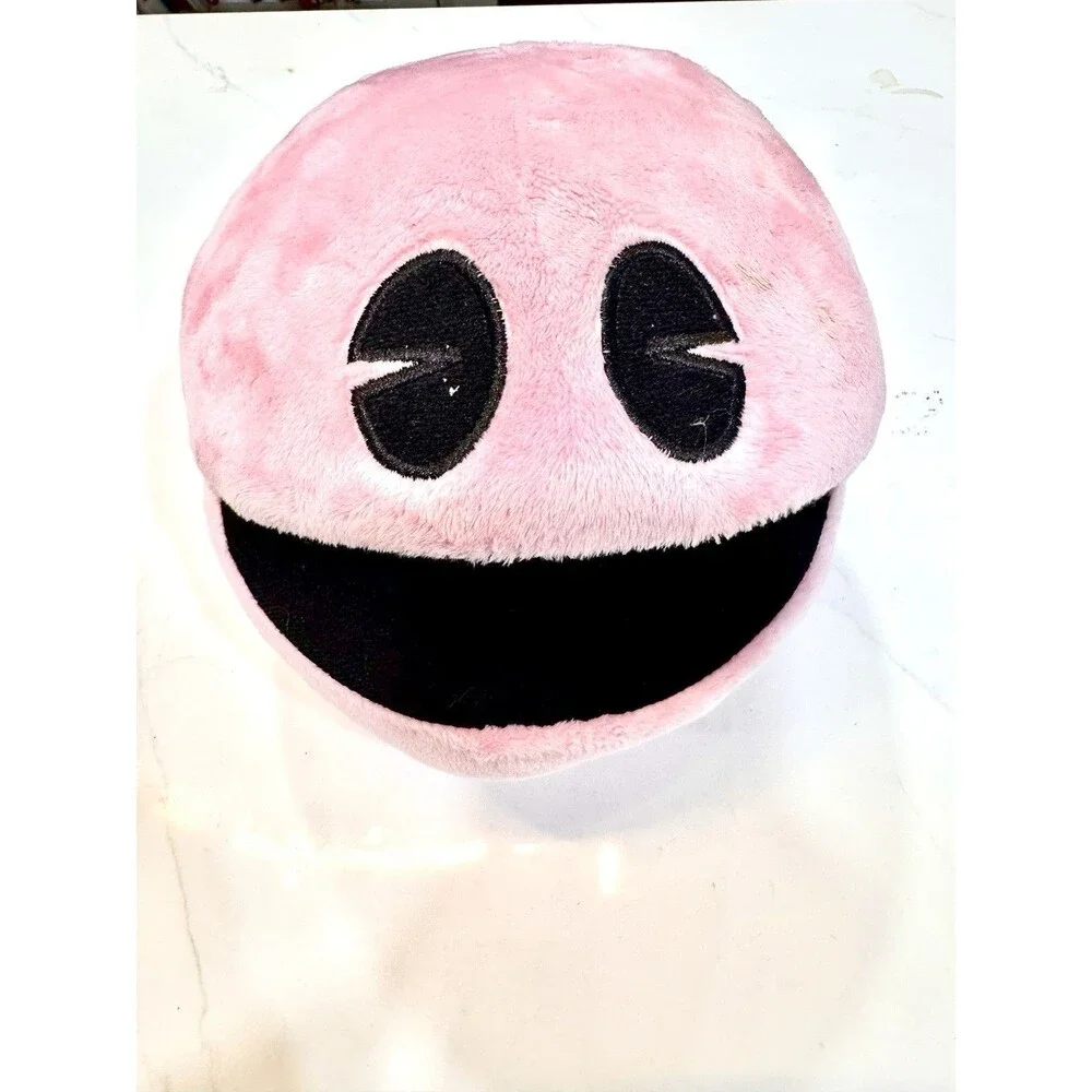 Pac-Man Pink Plush‎ Stuffed Toy 8” Round Arcade Character